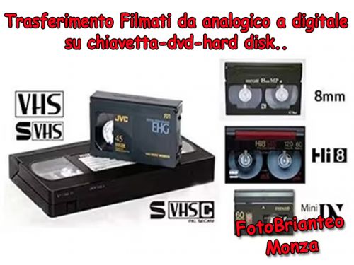 TRASFERIMENTO MINI DV-VHS-VHS-C....
